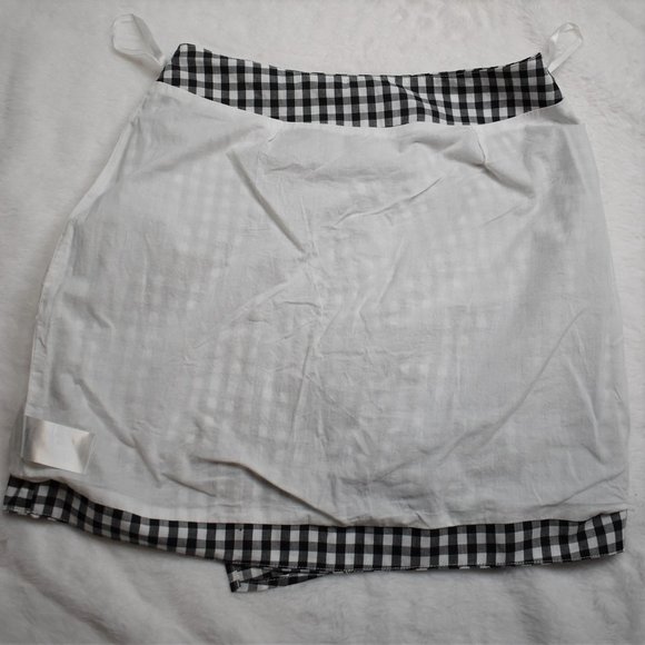 Lovers + Friends x REVOLVE Lisa Skirt Gingham Retro Ruffle Mini Cotton Sz S - Picture 11 of 14